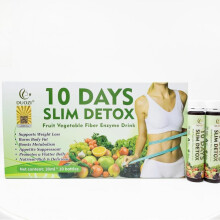 (10pcs) 10 Days Slim Detox Drink Herbal Formula Lemon Flavor 14 Packets Detox Cleanse Boost Metabolism