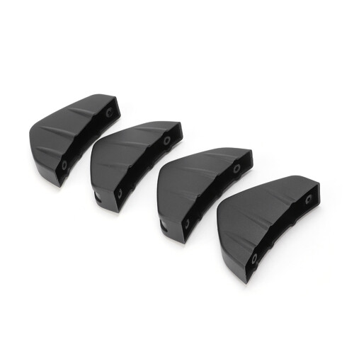 4 Stück Auto Spoiler Set Lip Schwarz Shark Fin 2