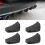 4 Stück Auto Spoiler Set Lip Schwarz Shark Fin 8