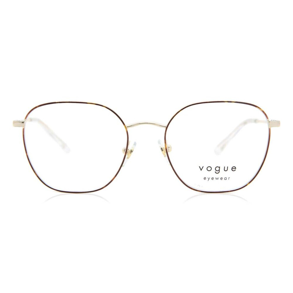 Vogue Rectangular Square Metal Glasses Havana 50mm - Image 3