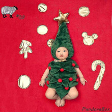 (Xmas tree) Baby Cartoon Cosplay Clothes, Photography Props
