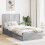 VidaXL vidaXL Bed Frame with Storage and Headboard Grey Sonoma 75 x 190 cm 1