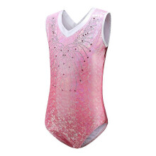(5-6Y, Pink) Girls' Dancewear Sleeveless Training Suit Gymnastics Leotard Ballet Leotards