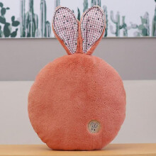 (Pink) 40 X 40 Cm Cartoon Plush Stuffed Doll Office Nap Pillow Cute Rabbit Ear Pillow Sofa Cushion