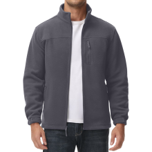 Veste polaire pour homme zippée sport chaude légère respirante grise M — veste randonnée homme, couche thermique ski