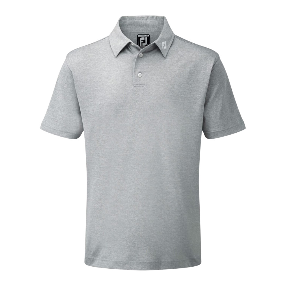 Footjoy (L, Grey) Mens Logo Polo Shirt