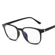 (Bright black) Anti Blue-ray Reading Gaming Goggles Transparent Eyewear Frame