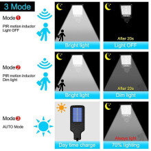 (B) Solar Light Solar Led Light Ip65 Waterproof Pir Motion Sensor Light