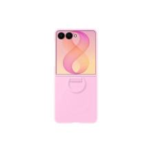 Capa e estojo para telefone móvel Samsung magnético em silicone com anel roxo para Galaxy Z Flip 8
