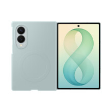 Capa e estojo para telefone móvel Samsung Pack 2-em-1 em silicone magnético Pistache + Filme anti-reflexo Transparente para Galaxy Z Fold