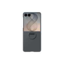Capa e estojo para telefone móvel Samsung magnético em silicone com anel Preto para Galaxy Z Flip 8