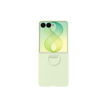 Capa e estojo para telefone móvel Samsung magnético em silicone com anel Verde para Galaxy Z Flip 8