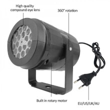 (US Plug) Warm Snowflake Light Christmas Outdoor Waterproof Led Mobile Laser Projector Lamp