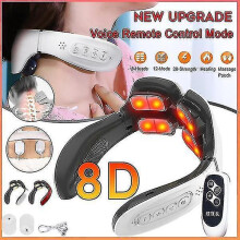 (White) 8d Electric Pulse Back And Neck Massager