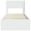VidaXL vidaXL Bed Frame with Storage and Headboard White 75 x 190 cm 2
