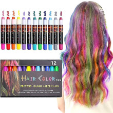 12 Color Temporary Hair Chalk Hair Pens Non-toxic Washable Hair Dye