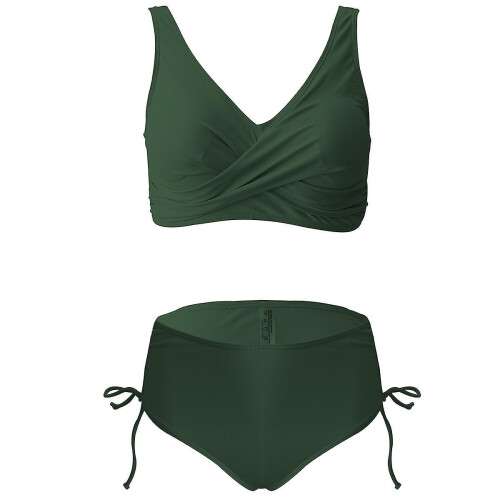 (M) Sexy High Waist Solid Color Bikini Swimsuit