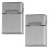 (Gray  gray) 2 Aluminum Cigarette Cases, Can Hold 20 Cigarettes 1
