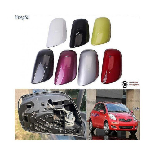 (Yellow  Left) (Red  Left) Car Accessories For Toyota Yaris 2006-2011 Rearview Mirror Cover Reverse Mirror Shell Mirror Case Housing 1