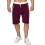 (M, red) Mens Shorts Casual Drawstring Summer Beach Shorts 1