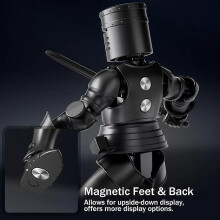 (Silver) 2024 New Dummy 13 Robot Action Figure in Armor, Magnetic Medieval Knight Action