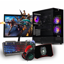 Fast PC Bundle Intel Core i5, RTX 3050 6GB, 16GB RAM, 128GB SSD + 1TB HDD + Monitor, Headset, Keyboard and Mouse WINDOWS 11
