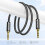 Kabel AUX audio Syncwire 3,5 mm 1m do słuchawek, iPhone iPod iPad czarny 2