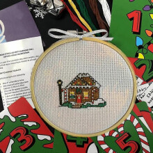 (Yellow) Christmas Cross Stitch Advent Calendar, Stitch Advent Calendar 2024 Christmas