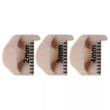 (Nude Colour) Stitching Templates 3-Piece Set with Gauge Needle Measuring Tools & Equal Stitch Finger Guard Protector for Sewing Machines