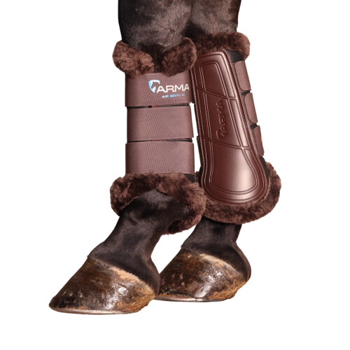 (Pony, Brown) ARMA Air Motion SupaFleece Horse Brushing Boots 1