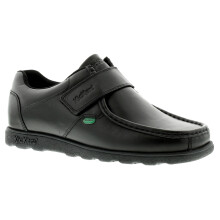 (Black, 10 (Adults')) Kickers Mens Shoes Work School Fragma Strap 3 Am Leather black UK Size