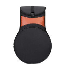 Round Drum Practice Gear Bag for Drummers and Music Lessons Use Brown