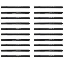 20 x Fabric Pens Permanent Colors for DIY Textile Clothes T-Shirt Shoes Black