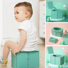 (Bule) Baby Whisper Co Travel Potty, Pottypal - Portable Potty, Foldable Toilet