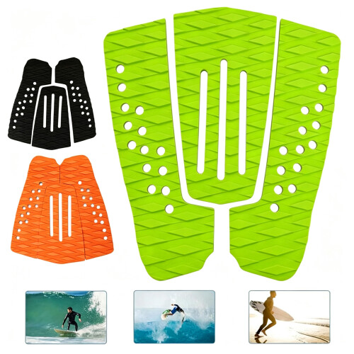 Contact Pattern Surfboard Tail Deck Grip Pad for Rear Foot Board Control Use Black 2