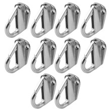 Marine Boat Hooks Stainless Steel Spring Snap Type Fending Hook Hanger 10 Pcs