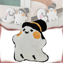 Almohada Decorativa de Halloween Peluche de Fantasma Suave Blanca 38 cm — decoraciones halloween, peluche fantasma