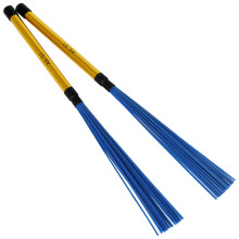 1Pair Drumsticks Brushes Nylon Dowels Rods Drum Brush Multi-Rod Bundle Stick Yellow blue