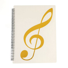 2X Bladmuziek, Capaciteit van 60 Pagina'S, Bladmuziek/Houder, Geschikt voor Letter-Formaat A4, Beschrijfbaar en Afneembaar (Wit)
