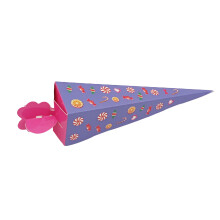 50Count Paper School Cones Party Boxes for Birthday Party Holiday Celebration Purple