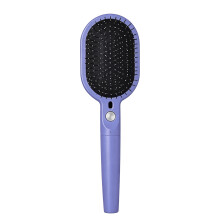 Rounded Metal Pin Hair Brush for Daily Brushing and Scalp Grooming Blue