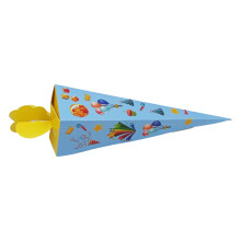 50pcs Cone Shaped Party Boxes for Kids Birthday Celebration Back School Cones Blue