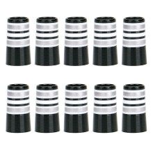 10Pcs Striped Golfs Iron Ferrules Golfs Tapered Ferrules for Taper Tip Iron Wedges Silver