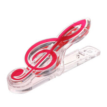 Book Paper Sheet Clip Big Size Spring Score Funny Music Paper Folder treble clef A Red