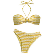 Women's Summer 2 Piece Bikini Swimsuit for Vacation and Resort Use Days Yellow S