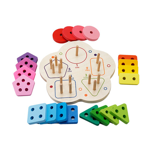 Kids Fraction Blocks Set Puzzle Game Teaching Aid for Math Calculation