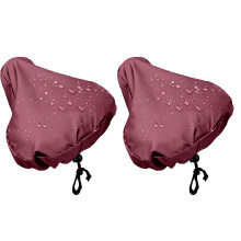 2Pcs Waterproof Saddles Rain Dust Cover Outdoor Bicycles Seat Rain Cover Red