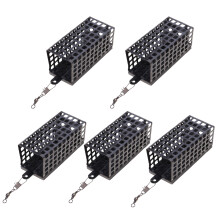 5Pcs Fishing Feeder Cage Fishing Lures Cage Fishing Tackle Feeder Baits Holder 50g