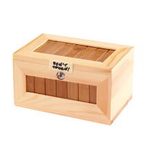 Sound Equipped Useless Box, Whimsical Wood Gadget for Home or Office Fun Mini model