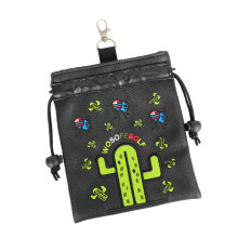 Golf Tees Pouch Golf Valuables Bag Golf Tees Storage Bag Golf Accessories Black